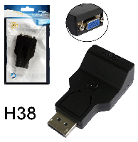 HDMI- Кабели  Адаптер H38 (DisplayPort-M to VGA-F)