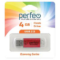 Флешки и карты памяти  USB Flash  4GB Perfeo E01 economy series