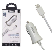 Автомобильные зарядные устройства  A26 AЗУ lightning 5/6S с USB литое 2.1А в коробке, inkax CD-33 (провод-пружинка) 