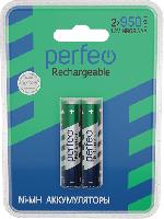 Элементы питания  Perfeo AAA950mAh/2BL  Аккумулятор Пластик (|40/240 PF_C3015)