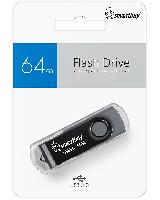 Носители информации   USB 3.0/3.1 накопитель Smartbuy 064 ГБ серия Twist Чёрный/Cерый (SB064GB3TWK)