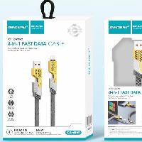 Кабели  Кабель 4in1 RECRSI CA-4in1 текстильный плоский 1м