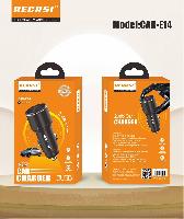 Автомобильные зарядные устройства  АЗУ RECRSI CAR-Е14 2USB 2.4A, металл