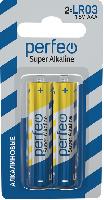 Элементы питания  Perfeo LR03/2BL mini Super Alkaline (|48/1440 PF_4866)