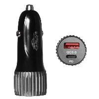Автомобильные зарядные устройства  АЗУ Carlive CR24  USB QC3.0 + USB-C PD20W   38W (без упаковки)