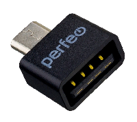 Кабели прочие, переходники  Переходник Perfeo Type-C - USB A  (OTG) в блистере PF-VI-O008/009