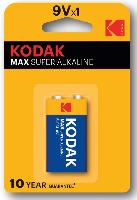 Элементы питания  KODAK 6LR61/1BL MAX Super Alkaline (|10/200)