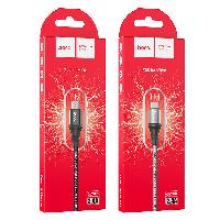 Кабель Micro USB  Кабель Micro HOCO X50 , 1 метр, 2.4A текстильный метал.наконечник, Data cable