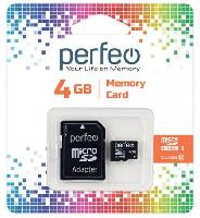 Носители информации   Perfeo microSD 4GB High-Capacity (Class 10)