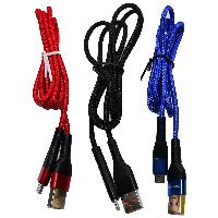 Кабель Micro USB  Кабель Micro vdenmenv TD60V 2,4A текстильный 1м, без упаковки