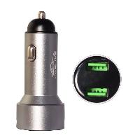 Автомобильные зарядные устройства  АЗУ с 2USB CarLive CR16 2.4A  с индикатором вольтметра