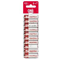 Элементы питания  Батарейка алкалиновая Smartbuy ONE LR6/10B AA  SOBA-2A10B-Eco (10 шт. в блистере)