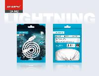 Кабель 8 pin  Кабель Lightning 8pin RECRSI CA-882 3А резиновый 1м в пакете