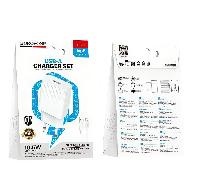 Сетевые зарядные устройства  Комплект BOROFONE BAS71A CЗУ USB  2.1A 10.5W + кабель  8pin, 1м