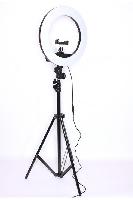 Кольцевые лампы  Кольцевая светодиодная лампа(36см) + штатив (210см) c 1 держателем для телефона