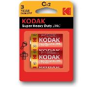 Элементы питания  Батарейка солевая KODAK R14/2BL Super Heavy Duty ZINC (2 шт.в блистере)