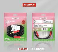 Аудиокабели  Кабель AUX  3.5 - 3.5  RECRSI AUX-09  2м в пакете