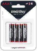 Элементы питания  Батарейка солевая Smartbuy R03/4B (48/960) (SBBZ-3A04B)