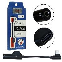 Кабели прочие, переходники  Переходник  2в1 CQ014 Type-C ->Type-C на Audio AUX в коробке