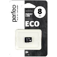 Флешки и карты памяти  07  Карта памяти micro SD 8 Gb Perfeo  Class 10 Economy series (без адаптера SD)