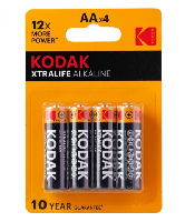 Элементы питания  Батарейка KODAK LR6/4BL  AA XTRALIFE Alcaline (4 шт. в блистере) 