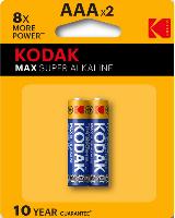 Элементы питания  KODAK LR03/2BL MAX Super Alkaline (|20/100)