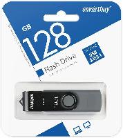 Носители информации   USB 3.0/3.1 накопитель Smartbuy 128 ГБ серия Twist Dual Чёрный/Cерый Type-C/Type-A (SB128GB3DUOTWK)