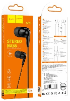 Наушники  Наушники НОСО М97 с микрофоном  ( упаковка-картон) круглый провод 1.2м