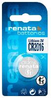 Элементы питания  Renata CR2016/1BL (|10/300)