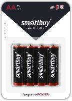 Элементы питания  Батарейка солевая Smartbuy R6/4B (48/960) (SBBZ-2A04B)