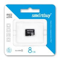 Флешки и карты памяти  07 Карта памяти micro SD 8 GB SmartBuy  Class 10  (без адаптера) 