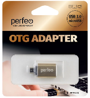 Кабели прочие, переходники  Переходник Perfeo PF-VI-O012 micro - USB A  (OTG) в блистере