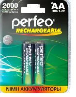 Элементы питания  Аккумулятор Perfeo AA HR6/2BL 2000 mAh NiMH (2 шт. в блистере)