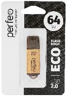 Носители информации   Perfeo USB 64GB E01 Green economy series