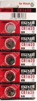 Элементы питания  MAXELL CR1620/5BL
