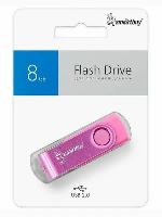 Носители информации   USB 2.0 накопитель Smartbuy 008 ГБ серия Twist Розовый (SB008GB2TWP)