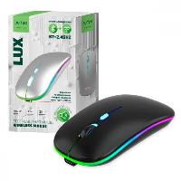 Компьютерные аксессуары  Perfeo мышь беспр. "LUX", 4 кн, подкл 2.4G+BT, аккум 500mAh, type-C, подсв, бесшумн, 1600DPI, чёрный