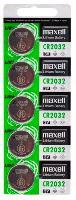 Элементы питания  MAXELL CR2032/5BL GREEN (CN) (|100/2000)