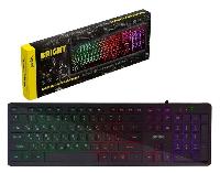 Компьютерные аксессуары  Perfeo клавиатура "BRIGHT", GAME DESIGN, низкие кн.,подсветка, USB, чёрный
