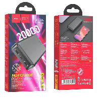 Портативные аккумуляторы  Портативный аккумулятор  Hoco J100A 20000 mAh 2USB, 2.1A(Type-C, micro USB) intelligent Balance