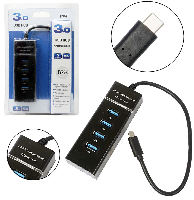 Картридеры  USB-разветвитель H344T 4USB Ports 3.0 Type-C