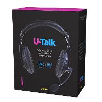 Наушники  Наушники Perfeo, USB, U-TALK  с микрофоном+регулятор звука и микрофона на шнуре (чёрные) 2.4м