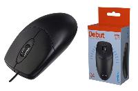Компьютерные аксессуары  Perfeo мышь оптическая "DEBUT", 3 кн, DPI 1000, USB, чёрн.
