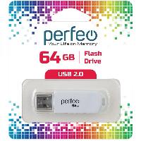 Носители информации   Perfeo USB 64GB C03 White