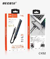 Мышки  USB-разветвитель RECRSI CK02 4USB Ports 3.0+2.0  Type-C