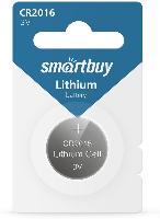 Элементы питания  Литиевый элемент питания Smartbuy CR2016/1B (12/720) (SBBL-2016-1B)