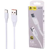 Кабель Type-C  Кабель Type-C SASATHREE S01T 6A резиновый 1м