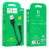 Кабель Micro USB  Кабель Micro vdenmenv D08V 3,6A резиновый плетёный 1м