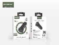Автомобильные зарядные устройства  АЗУ RECRSI CAR-Е17 USB 2.4A + USB-C PD18W с подсветкой