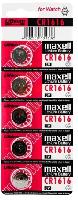 Элементы питания  MAXELL CR1616/5BL